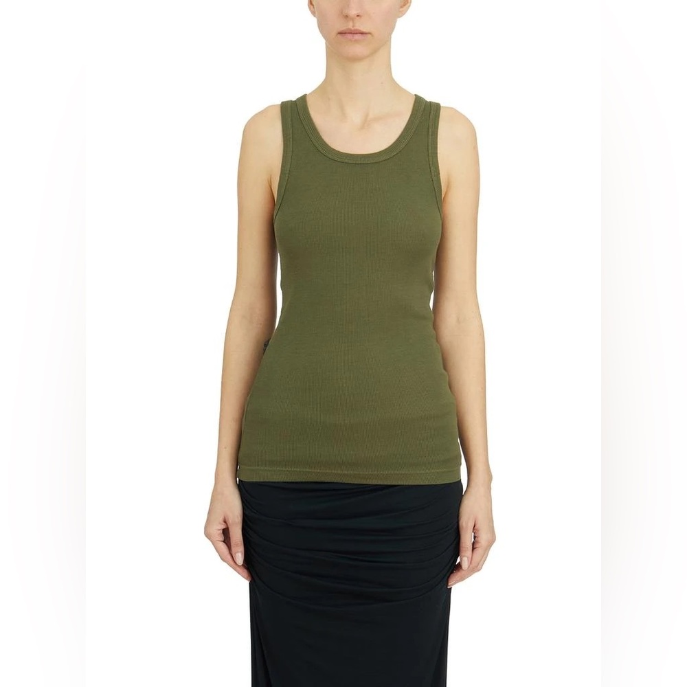 NWOT entire studios Rib Tank Top in Military Unisex Long Organic Cotton Large